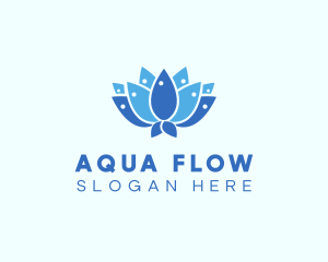 Fish Lotus Flower logo design