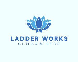 Fish Lotus Flower logo design