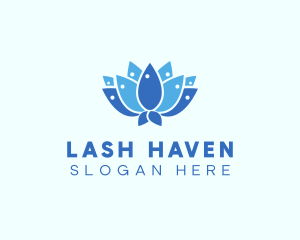 Fish Lotus Flower logo design