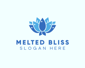 Fish Lotus Flower logo design