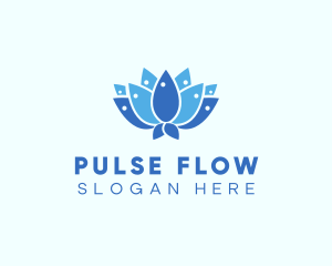 Fish Lotus Flower logo design