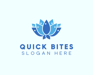 Fish Lotus Flower logo design