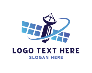 Transmission - Satellite Technology Signal logo design