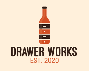 Drawer - Drawer Drink Bottle logo design