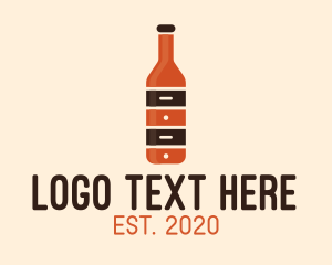 Alcohol - Drawer Drink Bottle logo design