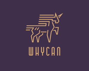 Gold Unicorn Equestrian Logo