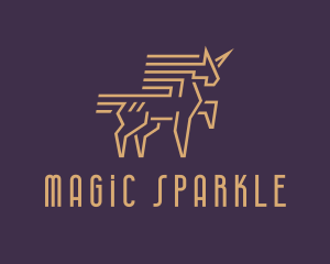 Gold Unicorn Equestrian logo design