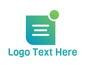 App - Green Note App logo design