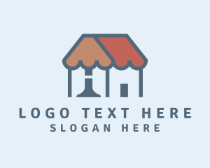 Residential - House Lamp Furniture logo design