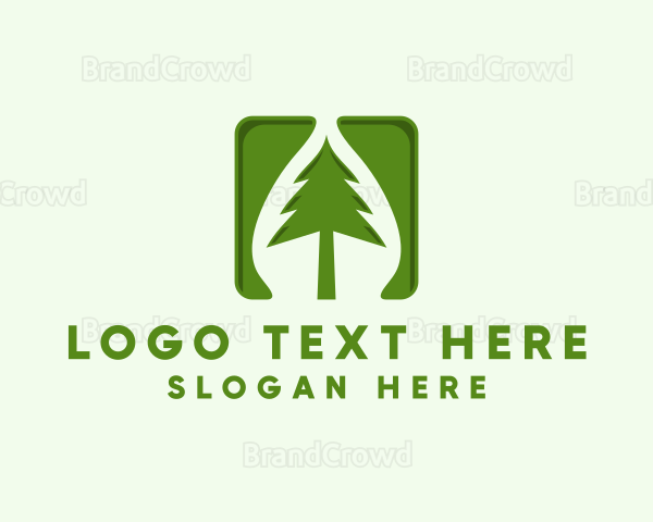 Green Forest Tree App Logo