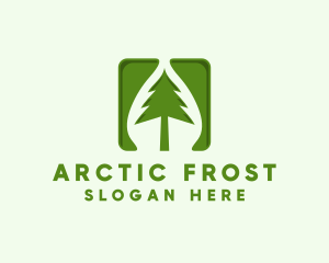 Green Forest Tree App logo design