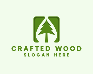 Green Forest Tree App logo design