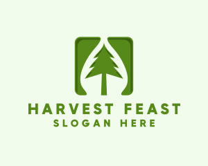 Green Forest Tree App logo design