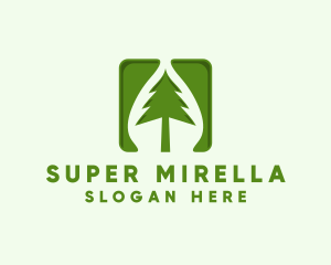 Application - Green Forest Tree App logo design