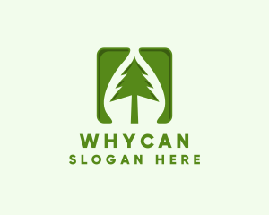 Habitat - Green Forest Tree App logo design