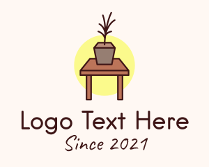 Woodwork - Desk Plant Homeware logo design