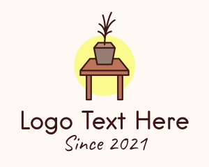 Living Room - Desk Plant Homeware logo design
