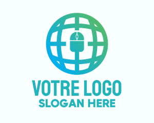 Globe Computer Mouse Logo