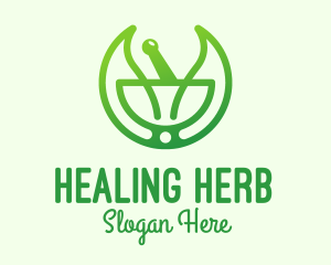 Green Herbal Healing logo design