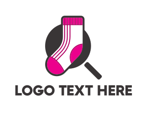 Web - Sock Finder Magnifier logo design