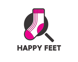 Foot - Sock Finder Magnifier logo design