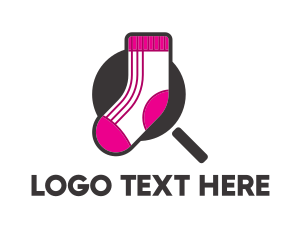 Find - Sock Finder Magnifier logo design