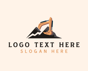 Excavation - Industrial Mining Excavator logo design