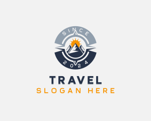 Travel Mountain Compass logo design