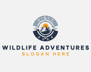 Travel Mountain Compass logo design