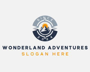 Travel Mountain Compass logo design