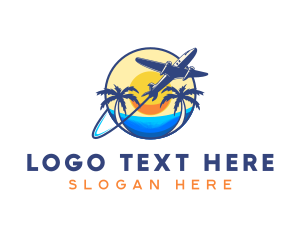 Waterfall - Airplane Travel Agency logo design