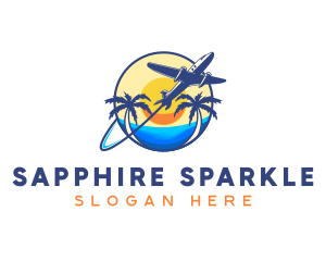 Airplane Travel Tour Destination logo design