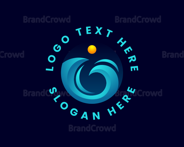 Ocean Beach Wave Logo