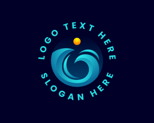 Coast - Ocean Beach Wave logo design