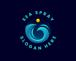 Ocean Beach Wave logo design