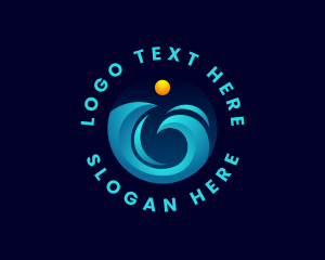 Liquid - Ocean Beach Wave logo design