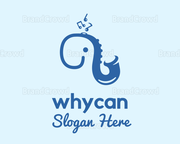 Blue Elephant Saxophone Logo