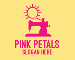 Pink Sewing Machine  logo design