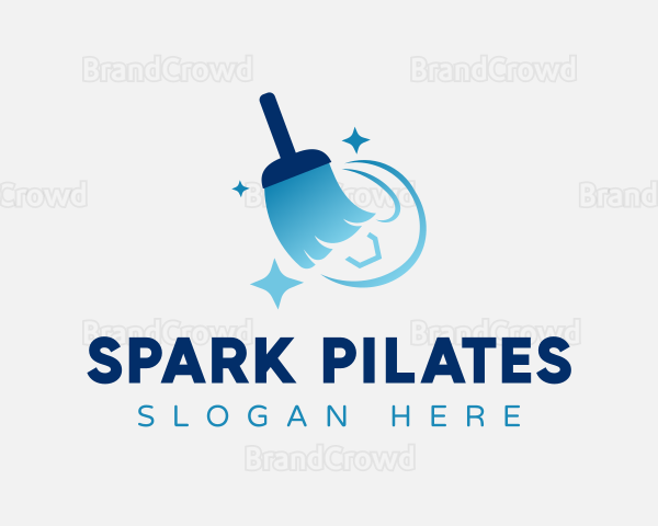 Sweeping Broom Sparkle Logo