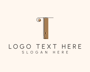 Woodworker - Letter T Publishing logo design