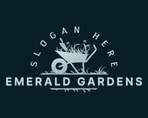 Wheelbarrow Garden Landscaping logo design