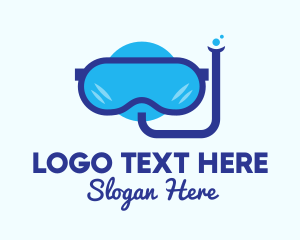 Diver - Sea Snorkeling Gear logo design