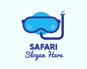 Underwater Mask - Sea Snorkeling Gear logo design