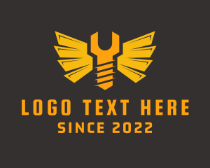 Tradesman - Wrench Bolt Wings logo design