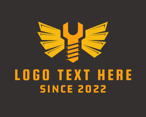 Contractor - Wrench Bolt Wings logo design