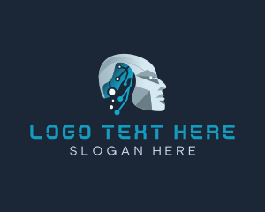 It - Robotics Cyber Head logo design