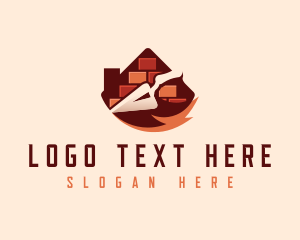 Trowel - Masonry House Trowel logo design