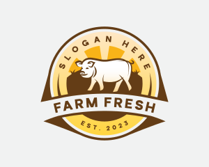 Livestock - Pig Farm Livestock logo design