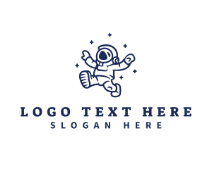 Playful - Astronaut Stars Space logo design