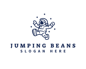 Hopping - Astronaut Stars Space logo design